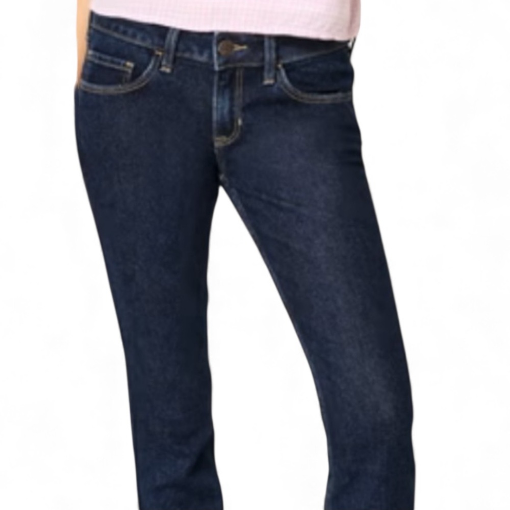 Hollister Mid Rise Dark Wash Denim Capris Size 15 Blue GUC